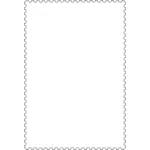 Rectangular stamp frame vector drawing