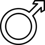 Immagine vettoriale del simbolo maschile internazionale