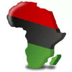 Grafika wektorowa Panafrykańskiego flagę