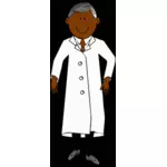 Om de ştiinţă în alb de laborator haina vector miniaturi