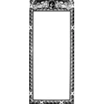 Vector tekening van spiegel frame met lady gezicht decoratie op de top