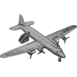 Ett gammalt, jordad flygplan