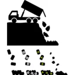 Grafika wektorowa odpadów biohazard