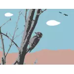 Landscape with woodpecker
