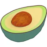 Avocado आधा वेक्टर क्लिप कला में कटौती