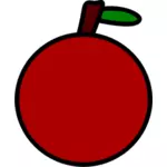 Simple apple icon vector drawing