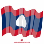 Laos nationella flagga
