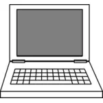 Image de vecteur ligne art d'ordinateur portable