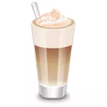 Vectorul miniaturi de ceaşcă de caffee Latte