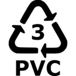 Geri dönüşümlü PVC işareti vektör grafikleri