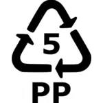 Cartel polipropileno reciclable vector imagen