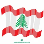 Libanons nationella flagga