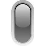 Upright pill shaped black button vector drawing