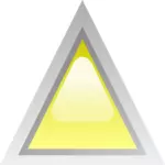 Keltainen led-kolmiovektorikuva