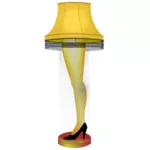 Lady picior lampă vector imagine