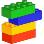 Imagine vectorială patru blocuri colorate