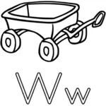 W este pentru vagon alfabetul ghid ilustrare de învăţare