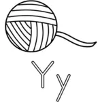 Y jest dla przędzy alfabet nauka grafiki wektorowej Przewodnik