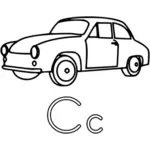 C är för bil vektorbild