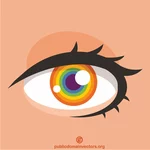 आंख LGBT रंग के साथ रंग का