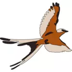 Colored clip art of flying bird