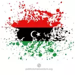 Bandera Libia en trazo de pintura