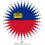 Liechtenstein flag sticker label