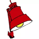 Vector illustration of red desk lamp