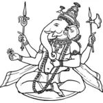 Vektorové kreslení Bůh Ganesha