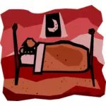 Vektor-Illustration der Person schlafen