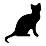 Cat silhouette vector