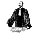 フランス弁護士ベクトル画像
