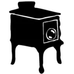 Old style stove vector