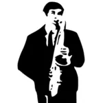 Vectorul de player saxofon