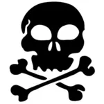 Black skull vector