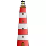 赤と白の灯台建物のイメージ