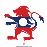 Leão heráldico da bandeira de Laos