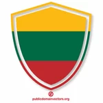 लिथुआनियाई ध्वज के साथ क्रेस्ट