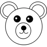 Teddy bear vector linha arte imagem