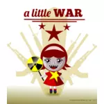 Dziewczynka gotowy do wojny