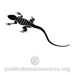 黒蜥蜴ベクトル画像