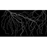 Vector image of white thunder