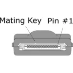 Imagine vectorială a 18 pini conector PDA