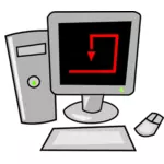 Personlig computern ikonen verctor grafik vektor