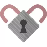 Lock heart vector image
