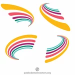 Цветные полосы логотип концепции