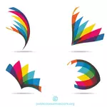 Красочный логотип элементы 4