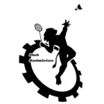Badminton kulübü vektör logo resmi
