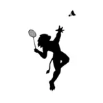 Badminton kulübü vektör logo illüstrasyon