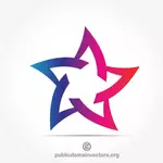 Kształt gwiazdy do projektu logo